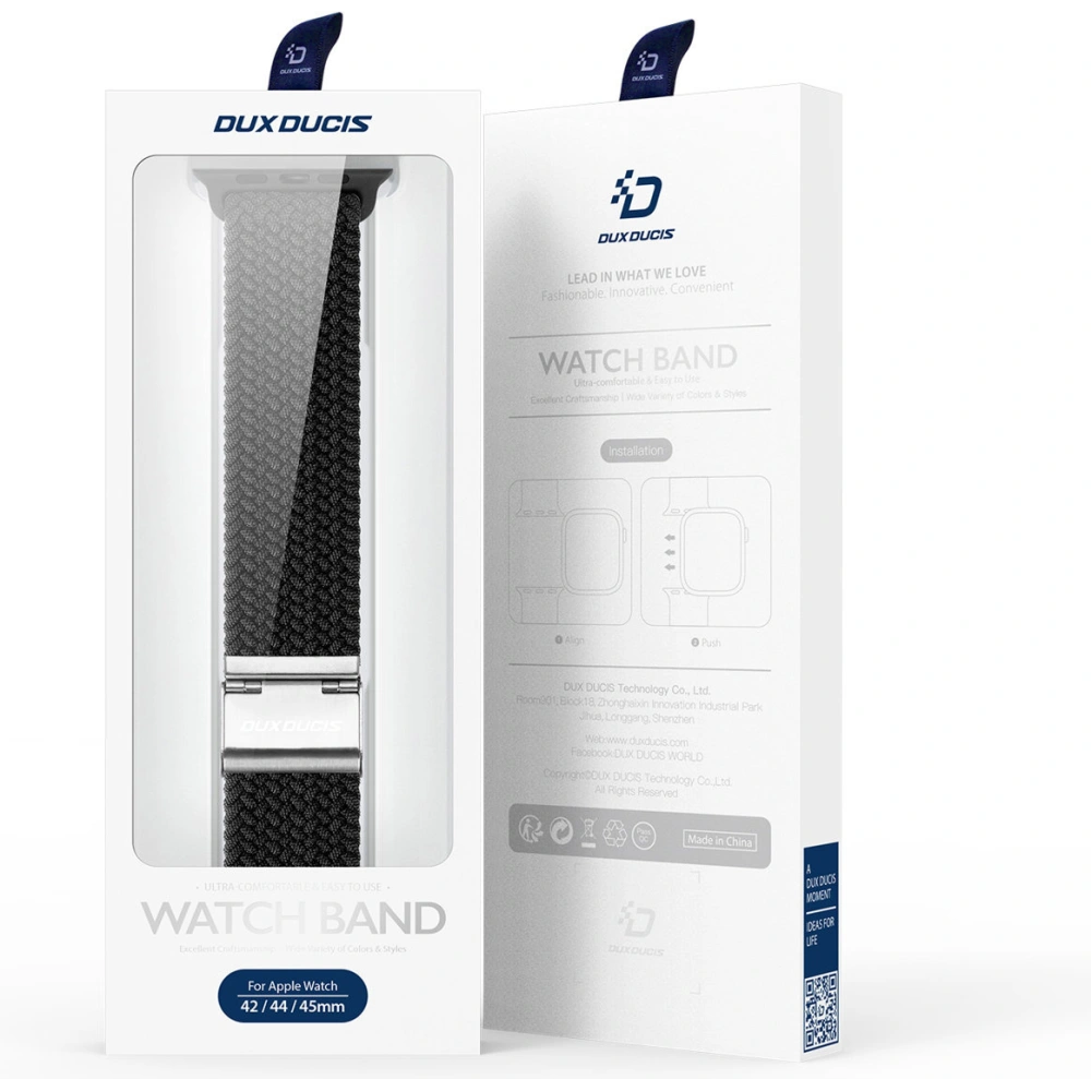 Pasek Dux Ducis Strap Mixture II Apple Watch 4/5/6/7/SE/8/9/10 40/41/42mm czarny