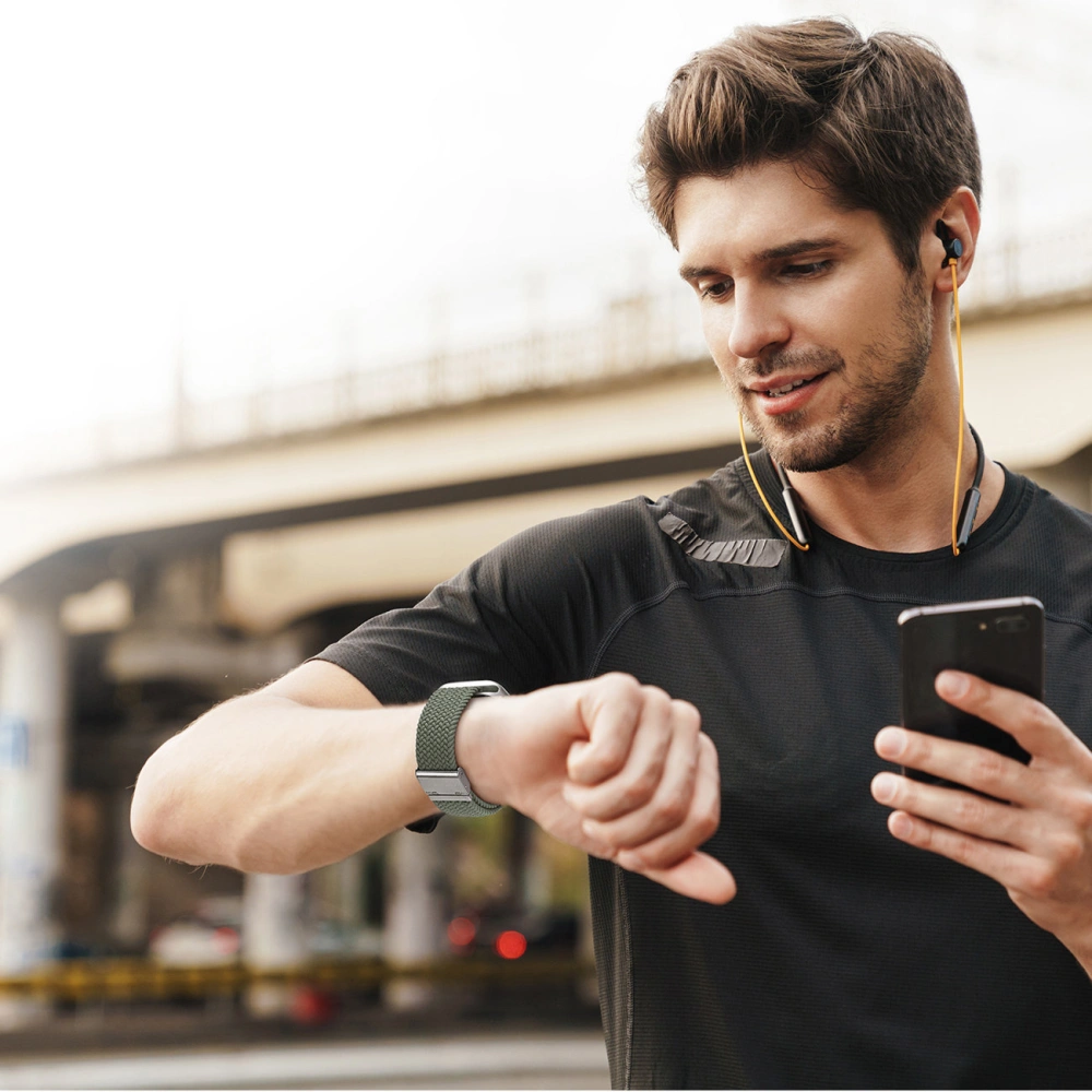 Pasek Dux Ducis Strap Mixture II Apple Watch 4/5/6/7/SE/8/9/10 40/41/42mm oliwkowozielony