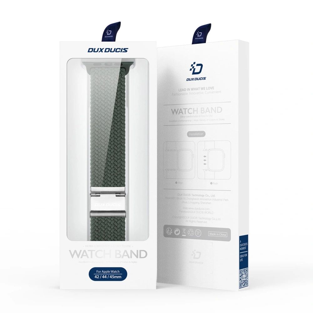 Pasek Dux Ducis Strap Mixture II Apple Watch 4/5/6/7/SE/8/9/10 40/41/42mm oliwkowozielony