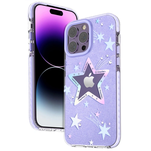 Kup Etui Kingxbar Heart Star Apple iPhone 14 Plus / 15 Plus lila csillag - KGX533 - {ean13} - Sklep Home Screen