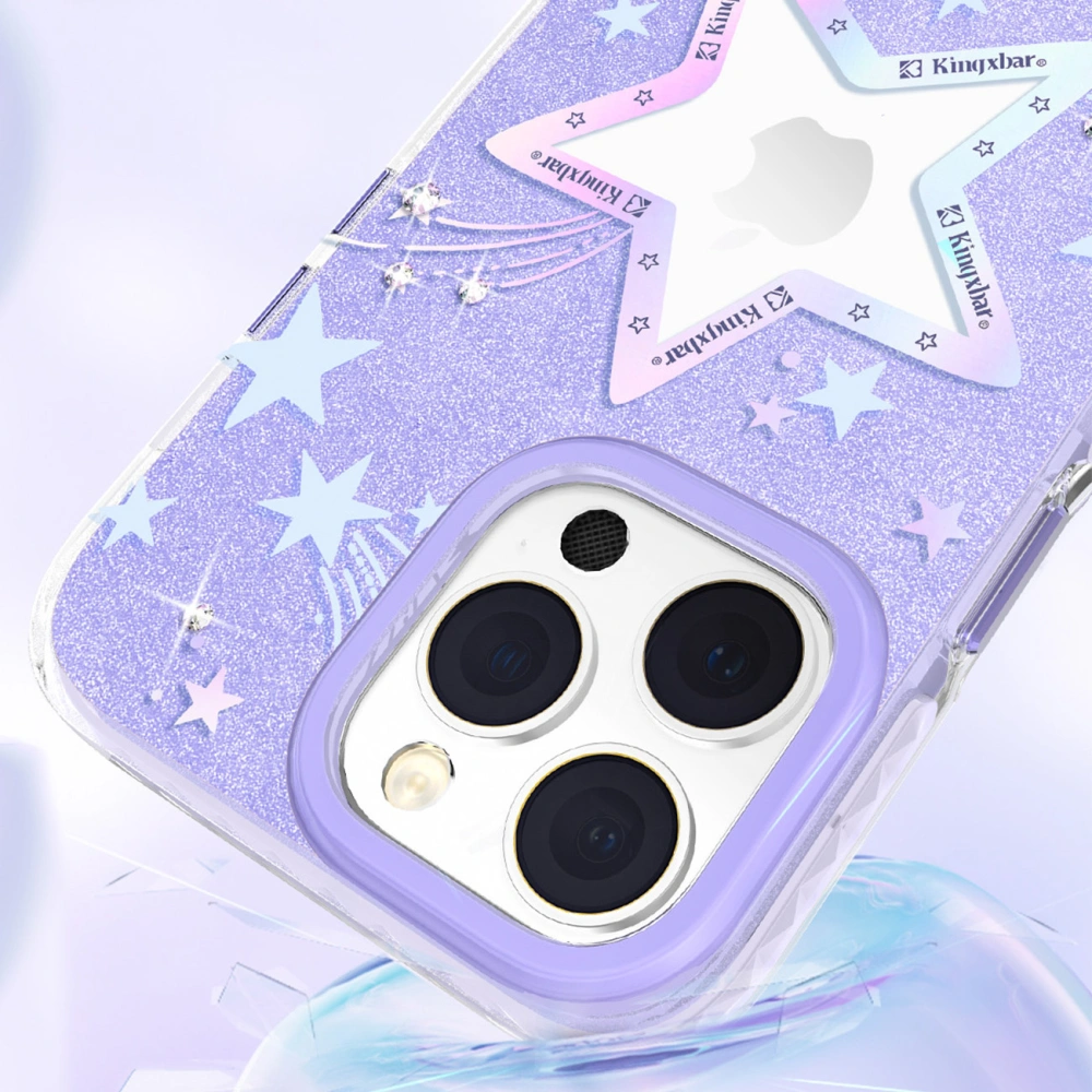 Etui Kingxbar Heart Star Apple iPhone 14 Plus / 15 Plus purple star