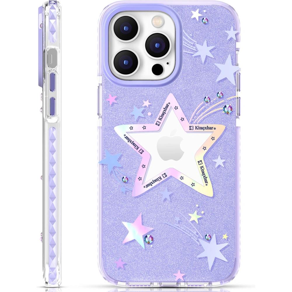 Etui Kingxbar Heart Star Apple iPhone 14 Plus / 15 Plus purple star