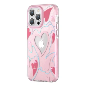 Kup Etui Kingxbar Heart Star Apple iPhone 14 Pro Max pink heart - KGX535 - {ean13} - Sklep Home Screen