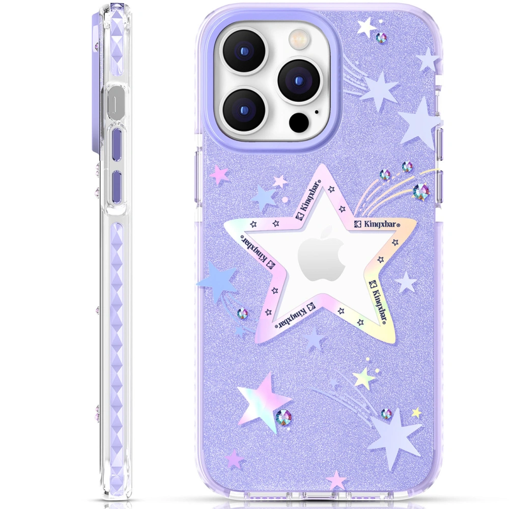 Etui Kingxbar Heart Star Apple iPhone 14 Pro Max purple star