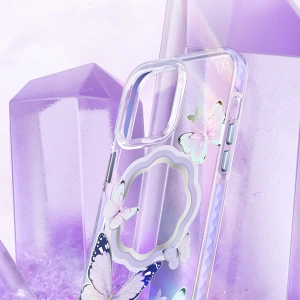 Kup Etui Kingxbar Butterfly MagSafe Apple iPhone 14 różowe - KGX538 - {ean13} - Sklep Home Screen