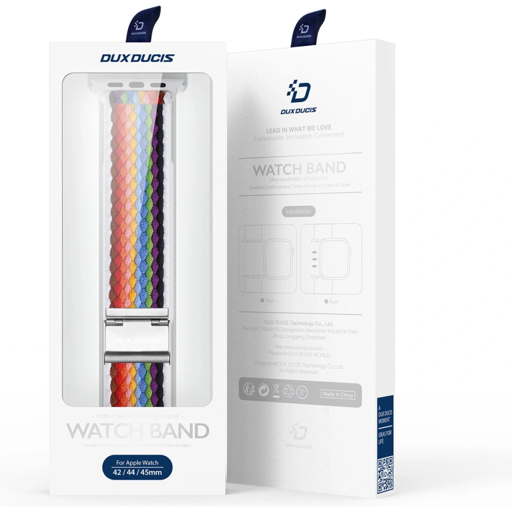 Pasek Dux Ducis Strap Mixture II Apple Watch 4/5/6/7/SE/8/9/Ultra 44/45/49mm pale stripes