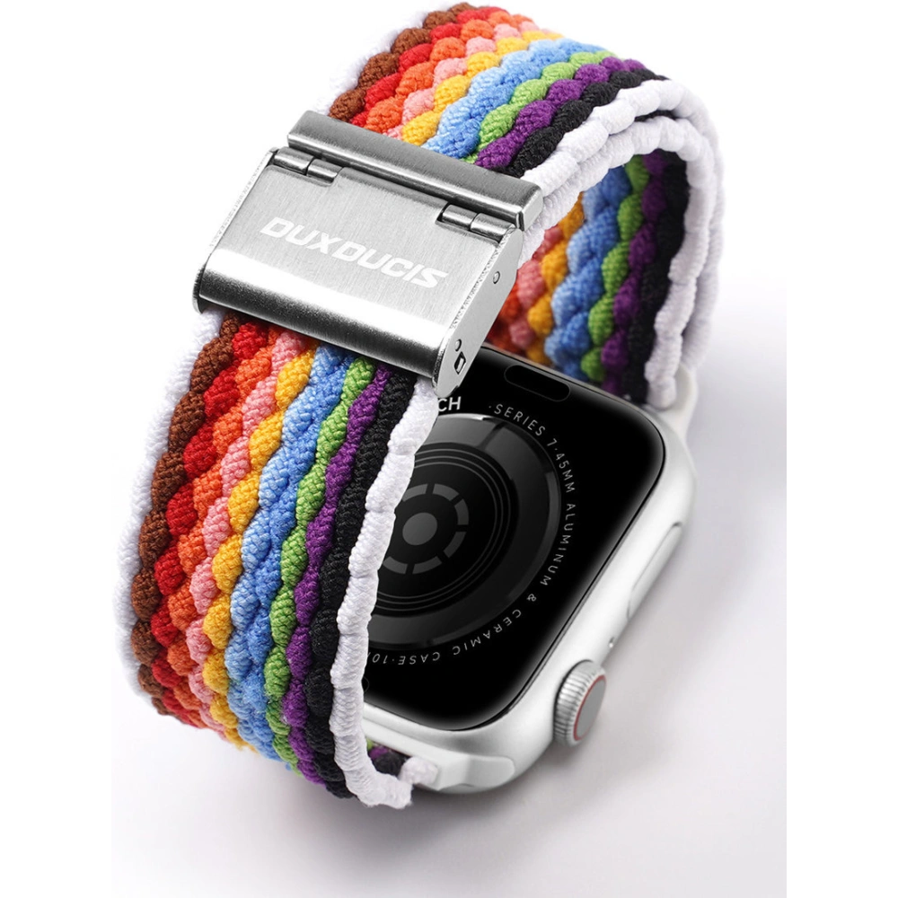 Pasek Dux Ducis Strap Mixture II Apple Watch 4/5/6/7/SE/8/9/Ultra 44/45/49mm pale stripes