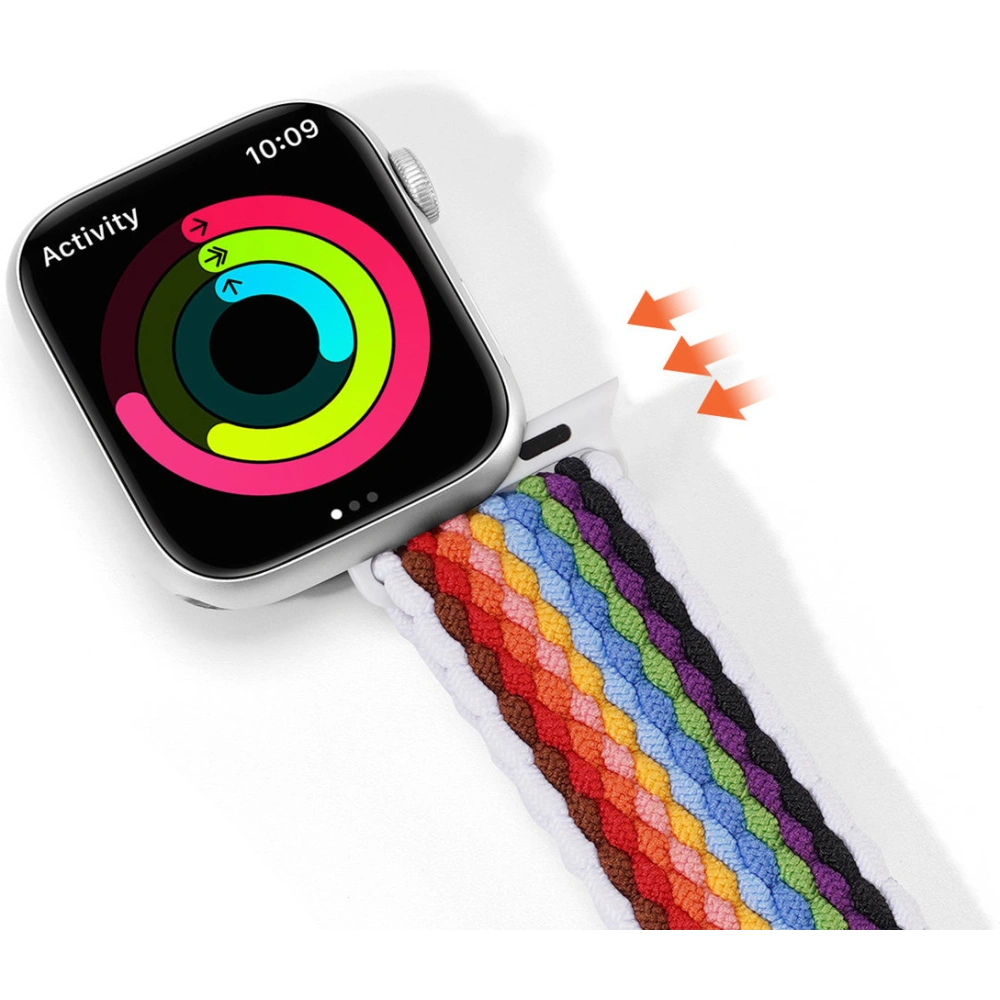 Pasek Dux Ducis Strap Mixture II Apple Watch 4/5/6/7/SE/8/9/Ultra 44/45/49mm pale stripes