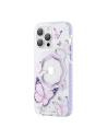 Etui Kingxbar Butterfly MagSafe Apple iPhone 14 Plus / 15 Plus fialové