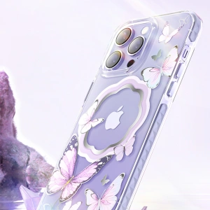 Kup Etui Kingxbar Butterfly MagSafe Apple iPhone 14 Plus / 15 Plus różowe - KGX544 - {ean13} - Sklep Home Screen
