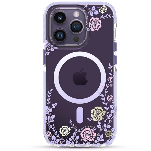 Kup Husă Kingxbar Flora MagSafe Apple iPhone 14 peony - KGX549 - {ean13} - Sklep Home Screen