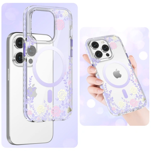 Kup Etui Kingxbar Flora MagSafe Apple iPhone 14 pivoňka - KGX549 - {ean13} - Sklep Home Screen