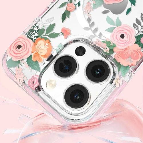 Kup Husă Kingxbar Flora MagSafe Apple iPhone 14 rose - KGX550 - {ean13} - Sklep Home Screen