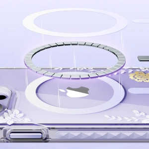 Kup Etui Kingxbar Flora MagSafe Apple iPhone 14 rose - KGX550 - {ean13} - Sklep Home Screen