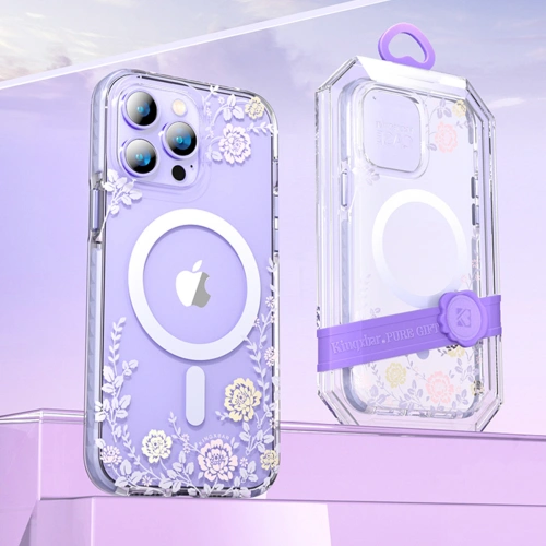 Kup Etui Kingxbar Flora MagSafe Apple iPhone 14 růžové - KGX550 - {ean13} - Sklep Home Screen