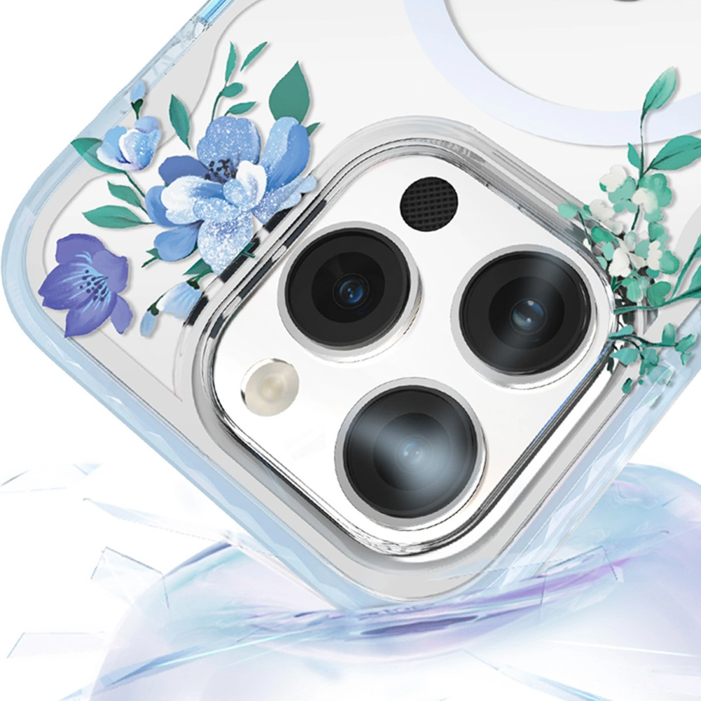 Etui Kingxbar Flora MagSafe Apple iPhone 14 orchid