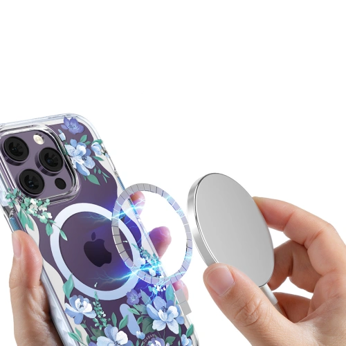 Kup Etui Kingxbar Flora MagSafe Apple iPhone 14 orchidea - KGX551 - {ean13} - Sklep Home Screen