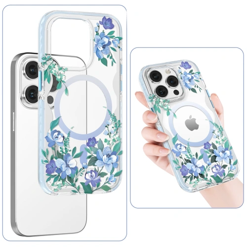 Kup Etui Kingxbar Flora MagSafe Apple iPhone 14 orchidej - KGX551 - {ean13} - Sklep Home Screen
