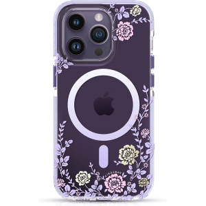 Kup Etui Kingxbar Flora MagSafe Apple iPhone 14 Plus / 15 Plus peony - KGX555 - {ean13} - Sklep Home Screen