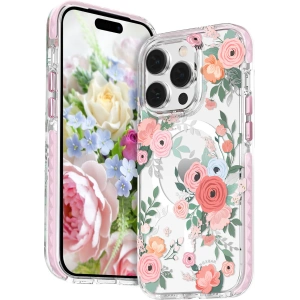 Kup Etui Kingxbar Flora MagSafe Apple iPhone 14 Plus / 15 Plus rose - KGX556 - {ean13} - Sklep Home Screen