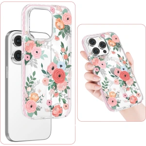 Kup Etui Kingxbar Flora MagSafe Apple iPhone 14 Plus / 15 Plus rose - KGX556 - {ean13} - Sklep Home Screen