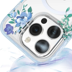 Kup Etui Kingxbar Flora MagSafe Apple iPhone 14 Plus / 15 Plus orchid - KGX557 - {ean13} - Sklep Home Screen