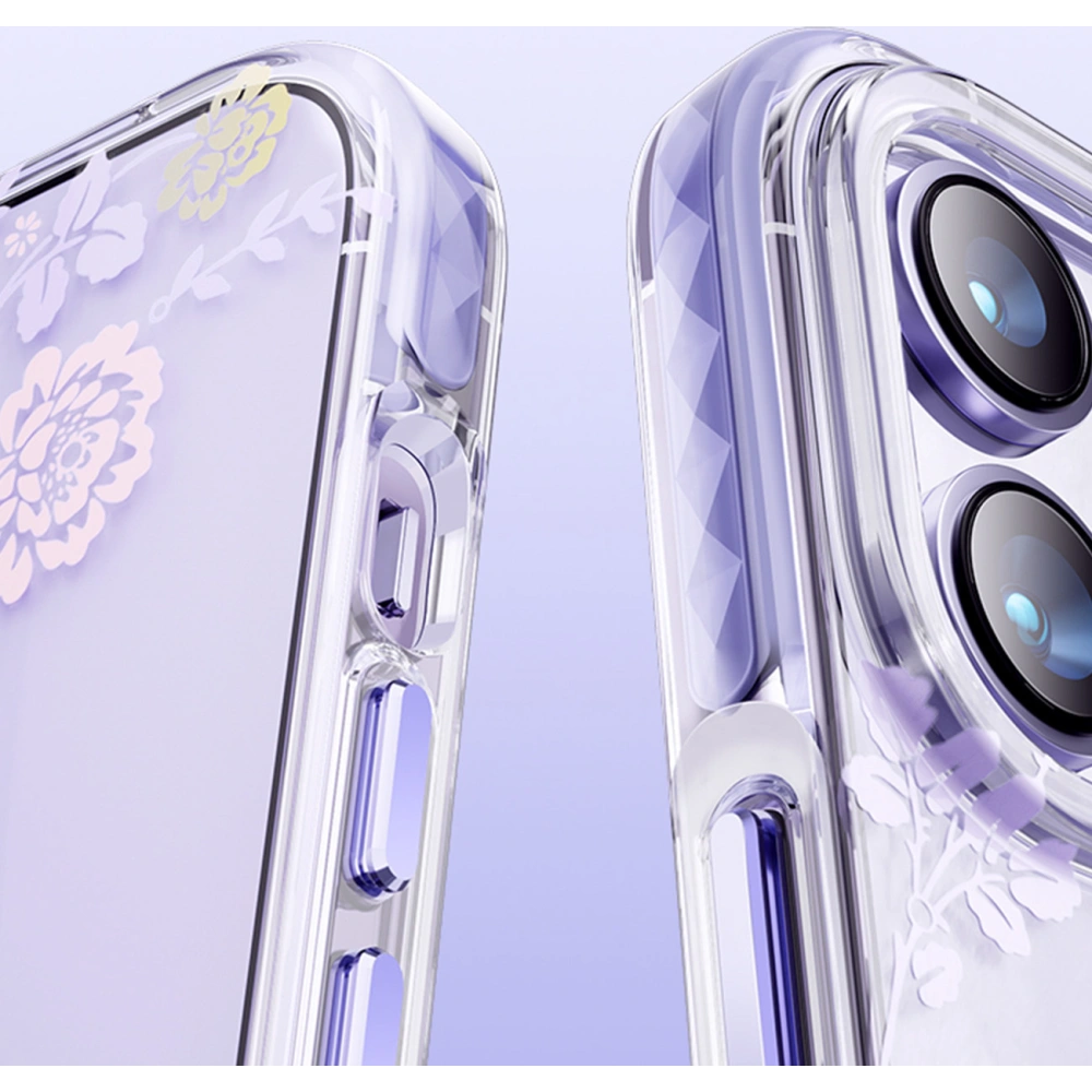 Etui Kingxbar Flora MagSafe Apple iPhone 14 Pro Max orchid