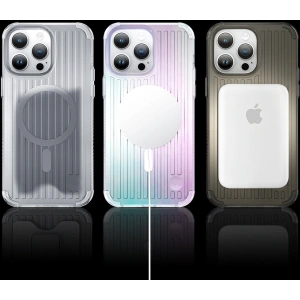 Kup Etui Kingxbar PQY Go Out MagSafe Apple iPhone 14 srebrne - KGX575 - {ean13} - Sklep Home Screen