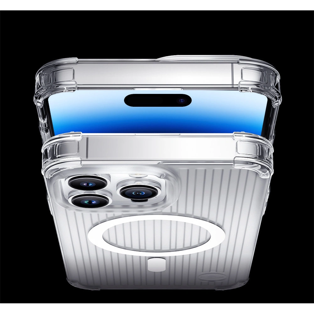 Etui Kingxbar PQY Go Out MagSafe Apple iPhone 14 Pro srebrne