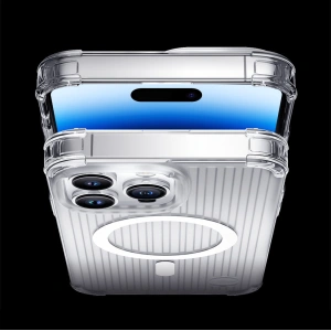 Kup Etui Kingxbar PQY Go Out MagSafe Apple iPhone 14 Plus / 15 Plus srebrne - KGX581 - {ean13} - Sklep Home Screen