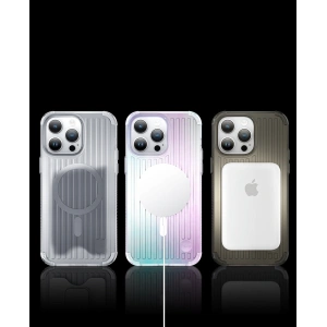 Kup Etui Kingxbar PQY Go Out MagSafe Apple iPhone 14 Plus / 15 Plus srebrne - KGX581 - {ean13} - Sklep Home Screen