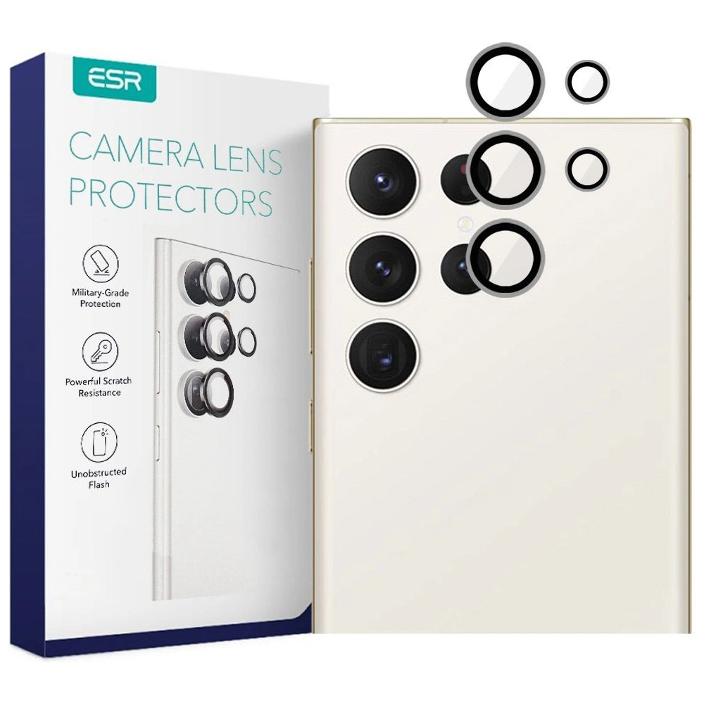 Szkło hartowane na aparat ESR Camera Lens Samsung Galaxy S23 Ultra Silver