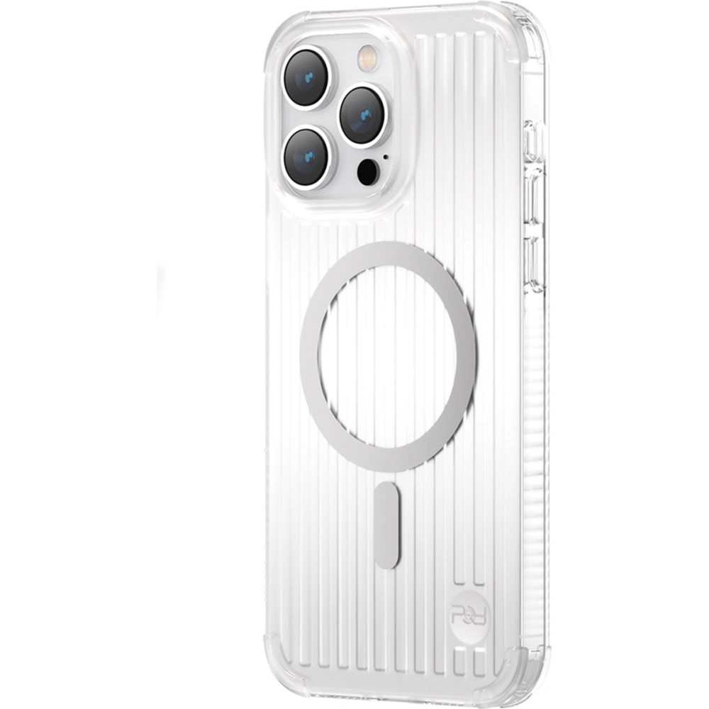 Etui Kingxbar PQY Go Out MagSafe Apple iPhone 14 Pro Max srebrne