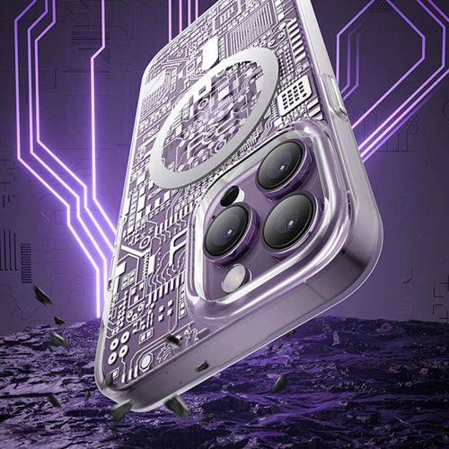 Kup Husă Kingxbar PQY Geek MagSafe Apple iPhone 14 argintiu - KGX586 - {ean13} - Sklep Home Screen