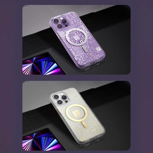 Kup Etui Kingxbar PQY Geek MagSafe Apple iPhone 14 ezüst - KGX586 - {ean13} - Sklep Home Screen