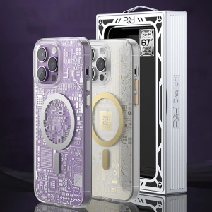 Kup Etui Kingxbar PQY Geek MagSafe Apple iPhone 14 Plus / 15 Plus srebrne - KGX590 - {ean13} - Sklep Home Screen
