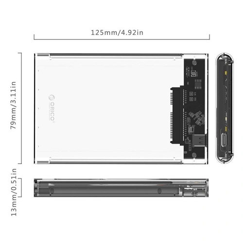 Kup Obudowa zewnętrzna dysku Orico HDD 2,5 cali + kabel USB-C 3.1 Gen2 - ORC8 - {ean13} - Sklep Home Screen