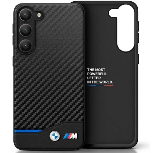Kup Case BMW BMHCS23M22NBCK Samsung Galaxy S23+ Plus schwarz/black Leder Carbon - BMW335 - {ean13} - Sklep Home Screen