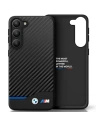 Etui BMW BMHCS23M22NBCK Samsung Galaxy S23+ Plus fekete/balck Bőr Szénszálas