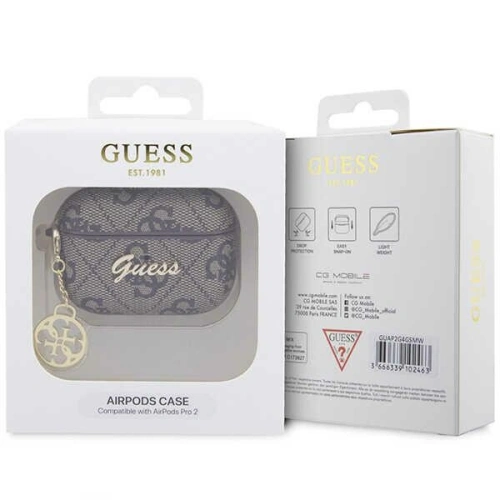 Kup Husă Guess GUAP2G4GSMW Apple AirPods Pro 2 cover maro/brown 4G Charm Collection - GUE2390 - {ean13} - Sklep Home Screen