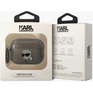 Etui Karl Lagerfeld KKLAP2HNIKTCK Apple AirPods Pro 2 černé/black Ikonik Etui Karl Lagerfeld