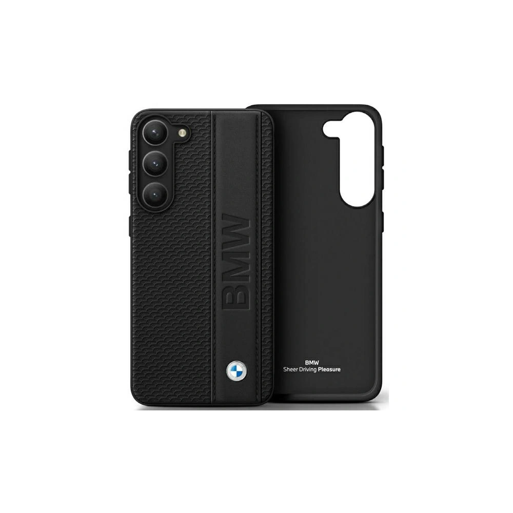 Etui BMW BMHCS23S22RDPK Samsung Galaxy S23 czarny/black hardcase Leather Textured & Stripe