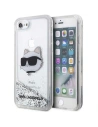 Karl Lagerfeld KLHCI8LNCHCS Apple iPhone SE 2022/SE 2020/8/7 silver hardcase Glitter Choupette Head