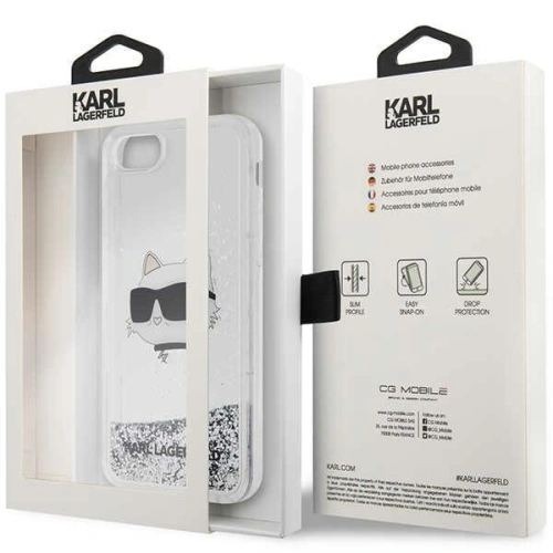 Kup Etui Karl Lagerfeld KLHCI8LNCHCS Apple iPhone SE 2022/SE 2020/8/7 srebrny/silver hardcase Glitter Choupette Head - KLD1447 - {ean13} - Sklep Home Screen
