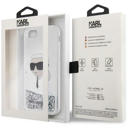 Kup Case Karl Lagerfeld KLHCI8LNKHCH Apple iPhone SE 2022/SE 2020/8/7 Silber/hardcase Glitter Karl Head - KLD1448 - {ean13} - Sklep Home Screen