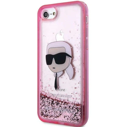 Kup Etui Karl Lagerfeld KLHCI8LNKHCP Apple iPhone SE 2022/SE 2020/8/7 różowy/pink hardcase Glitter Karl Head - KLD1449 - {ean13} - Sklep Home Screen