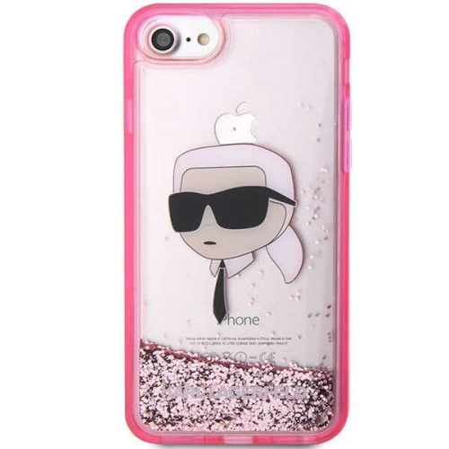 Kup Etui Karl Lagerfeld KLHCI8LNKHCP Apple iPhone SE 2022/SE 2020/8/7 różowy/pink hardcase Glitter Karl Head - KLD1449 - {ean13} - Sklep Home Screen