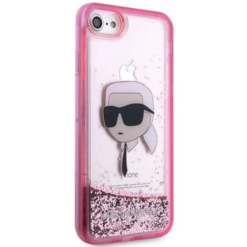 Kup Etui Karl Lagerfeld KLHCI8LNKHCP Apple iPhone SE 2022/SE 2020/8/7 różowy/pink hardcase Glitter Karl Head - KLD1449 - {ean13} - Sklep Home Screen
