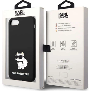 Kup Case Karl Lagerfeld KLHCI8SNCHBCK Apple iPhone SE 2022/SE 2020/8/7 Hardcase schwarz/black Silicone Choupette - KLD1450 - {ean13} - Sklep Home Screen
