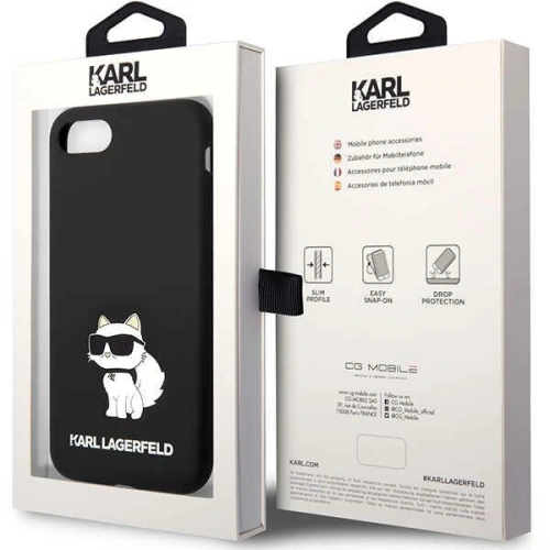 Kup Etui Karl Lagerfeld KLHCI8SNCHBCK Apple iPhone SE 2022/SE 2020/8/7 hardcase czarny/black Silicone Choupette - KLD1450 - {ean13} - Sklep Home Screen